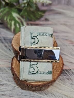 VINTAGE COLIBRI TWO-TONE MONEY CLIP